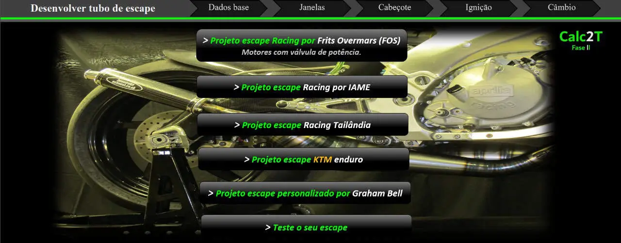 Selecione qual autor deseja seguir para projetar e construir seu tubo de escape exclusivo e feito perfeitamente para o seu projeto de motor! Segue>>>
